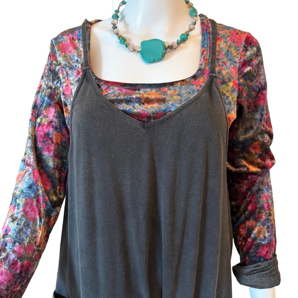 Free People hot shot onesie Charcoal Size XS - Picture 2 of 6